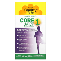 Country Life, Core Daily -1, Мультивитамины для женщин за 50, 60 таблеток