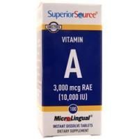 Superior Source, Витамин А (3000 мкг) 100 таблеток