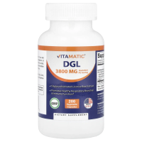 Vitamatic, DGL, 200 растительных капсул