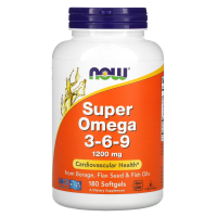 Now Foods, Супер Омега 3-6-9 (1200 мг), 180 мягких капсул