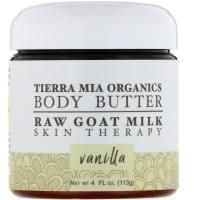 Tierra Mia Organics, Масло для тела, сырое козье молоко, терапия для кожи, ваниль, 4 жидких унции (113 г)