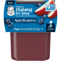 Gerber, Apple Blueberry, Sitter, 2 Pack, 4 oz (113 g) Each