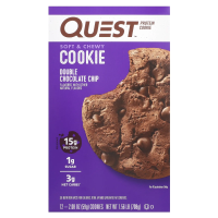 Quest Nutrition, Белковое печенье, двойная шоколадная крошка, 12 штук, по 59 г каждое