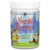 Nordic Naturals, Nordic Berries, мультивитаминные жевательные конфеты, оригинальный вкус, 200 жевательных таблеток в форме ягод