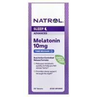 Natrol, Мелатонин, улучшенный сон, медленное высвобождение, 10 мг, 60 таблеток
