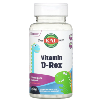 KAL, Vitamin D-Rex, Watermelon, 600 IU, 120 Micro Tablets