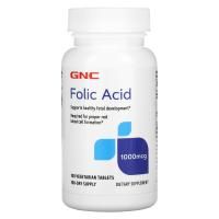 GNC, Folic Acid , 1,000 mcg, 100 Vegetarian Tablets