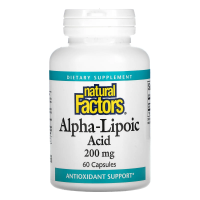 Natural Factors, Альфа-липоевая кислота, 200 мг, 60 капсул