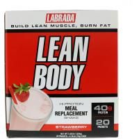 Labrada Nutrition, Lean Body, коктейль-заменитель пищи с высоким содержанием белка, клубничный вкус, 20 пакетиков по 2,78 унц. (79 г)
