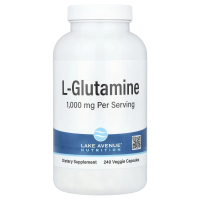 Lake Avenue Nutrition, L-глютамин, 1000 мг, 240 растительных капсул