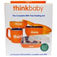 Think, Thinkbaby, Набор детской посуды не содержащий бисфенол А, оранжевый, 1 набор