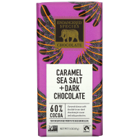 Endangered Species Chocolate, Натуральный темный шоколад с карамелью и морской солью, 3 унц. (85 г)