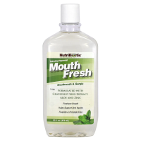 NutriBiotic, Mouth Fresh, ополаскиватель рта и средство для полоскания горла, освежающая перечная мята, 16 жидк. унц. (473 мл)