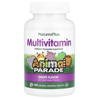 Nature's Plus, Детская Жевательная Мультивитаминная и Минеральная Добавка, Натуральный Виноградный Вкус 180 штук