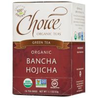 Choice Organic Teas, Органический, банча хойча, зеленый чай, 16 чайных пакетиков по 1,1 унции (32 г)