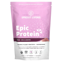 Sprout Living, Epic Protein, Organic Plant Protein + Superfoods, Pro Collagen, 0.8 lb (364 g)