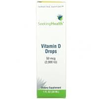 Seeking Health, Витамин D в каплях, 50 мкг, 2000 МЕ, 30 мл (1 жидк. Унция)
