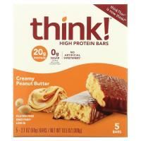 Think Thin, Высокопротеиновые батончики, арахисовая крем-паста, 5 батончиков, 60 г (2,1 унции) каждый