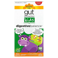 Country Life, Gut Connection, Digestive Balance, детская пищевая добавка, 60 жевательных таблеток с кисло-сладким вкусом