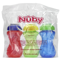 Nuby, No Spill Flex Straw Cups, 12+ M, 3 Pack, 10 oz (300 ml) Each