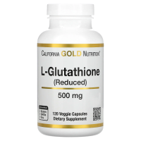 California Gold Nutrition, L-глутатион (восстановленный), 500 мг, 120 растительных капсул