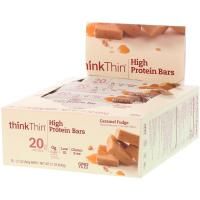 Think Thin, High Protein Bars, Caramel Fudge, 10 Bars, 2.1 oz (60g) Each