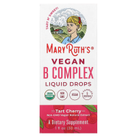 MaryRuth Organics, Vegan B Complex Liquid Drops, вишня, 30 мл (1 жидк. Унция)