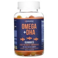 Havasu Nutrition, Omega + DHA Gummies, Natural Lemon & Orange, 60 Vegetarian Gummies