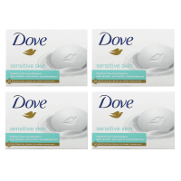 Dove, Косметическое мыло для чувствительной кожи, без отдушек, 4 шт. по 106 г (3,75 унции)