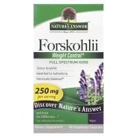 Nature's Answer, Forskohlii, 250 мг, 60 шт., вегетарианские капсулы