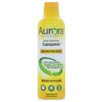 Aurora Nutrascience, Куркумин в форме мегалипосом, натуральный фруктовый вкус, 600 мг, 16 ж. унц.(480 мл)
