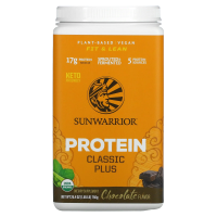 Sunwarrior, Classic Plus Protein, органический, на растительной основе, шоколад, 1,65 фунта (750 г)