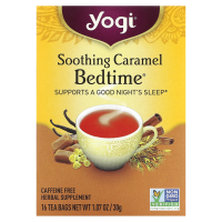Yogi Tea, Чай Soothing Caramel Bedtime, без кофеина, 16 пакетиков, 1,07 унции (30 г)