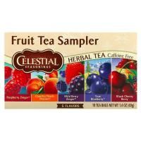 Celestial Seasonings, Набор фруктового чая Fruit Tea Sampler, травяной чай, без кофеина, 5 вкусов, 18 пакетиков, 1,4 oz (40 г)