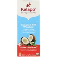 Kelapo, Кокосовое масло в пакетиках, 10 шт., 0,5 ж. унц. (14,7 мл) в каждом