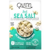 Quinn Popcorn, Попкорн для приготовления в микроволновой печи, с морской солью, 3 пакета, 66 г (2,3 унции) каждый