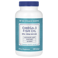The Vitamin Shoppe, рыбий жир с омега-3, 120 мягких таблеток