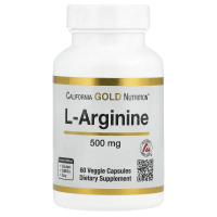 California Gold Nutrition, L-аргинин, AjiPure, 500 мг, 60 растительных капсул