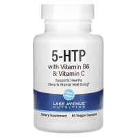 Lake Avenue Nutrition, 5-гидрокситриптофан с витаминами B6 и C, 60 вегетарианских капсул