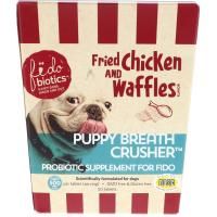 Fidobiotics, Fried Chicken And Waffles, Puppy Breath Crusher, Probiotic Supplement For Fido, 500 Million CFUS, For Dogs, 50 Tablets