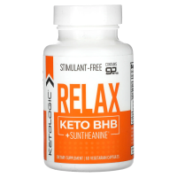 KetoLogic, Relax, Keto BHB + Suntheanine, 60 вегетарианских капсул