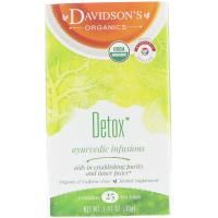 Davidson's Tea, Organic, Detox, Ayurvedic Infusions, Caffeine-Free, 25 Tea Bags, 1.41 oz (40 g)
