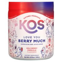KOS, Love You Berry Much, энергетическая смесь красных соков, фруктовый лед из ягод годжи, 391,6 г (13,81 унции)