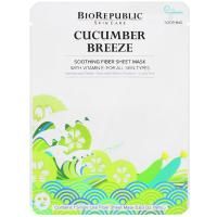 BioRepublic Skincare, Cucumber Breeze, Soothing Fiber Sheet Mask, 1 Sheet, 0.63 oz (18 ml)