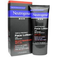 Neutrogena, Лосьон для лица для мужчин, тройная защита, солнцезащитный крем, SPF 20, 1,7 жидких унций (50 мл)