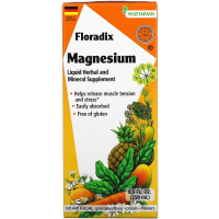 Gaia Herbs, Floradix, магний, жидкая добавка из трав и минералов, 250 мл (8,5 жидк. Унции)