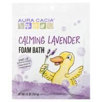 Aura Cacia, Успокаивающая пена для ванны с эфирным маслом лаванды, 2,5 унции (70,9 г)