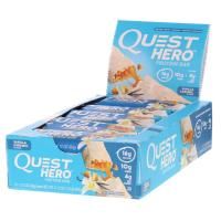 Quest Nutrition, Протеиновый батончик Hero, ванильная карамель, 10 батончиков, 60 г (2,12 унции)
