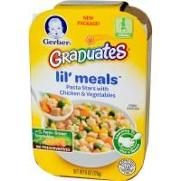 Gerber, Graduates for Toddlers, Lil' Meals, макароны в форме звездочек с курицей и овощами, 6 унций (170 г)