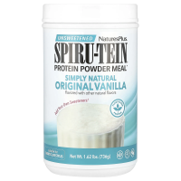 Nature's Plus, Сыворотка Spiru-Tein, питание с высоким содержанием белка, со вкусом простой настоящей ванили, несладкая, 740 г